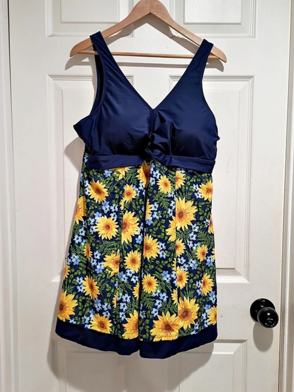 Women's Summer Mae Sunflower Print Swim Dress Size 4XL